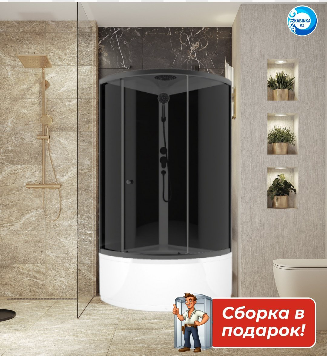 Душевая кабина KABINKA.KZ Simple high v1.2 (218х90 см), высокий поддон