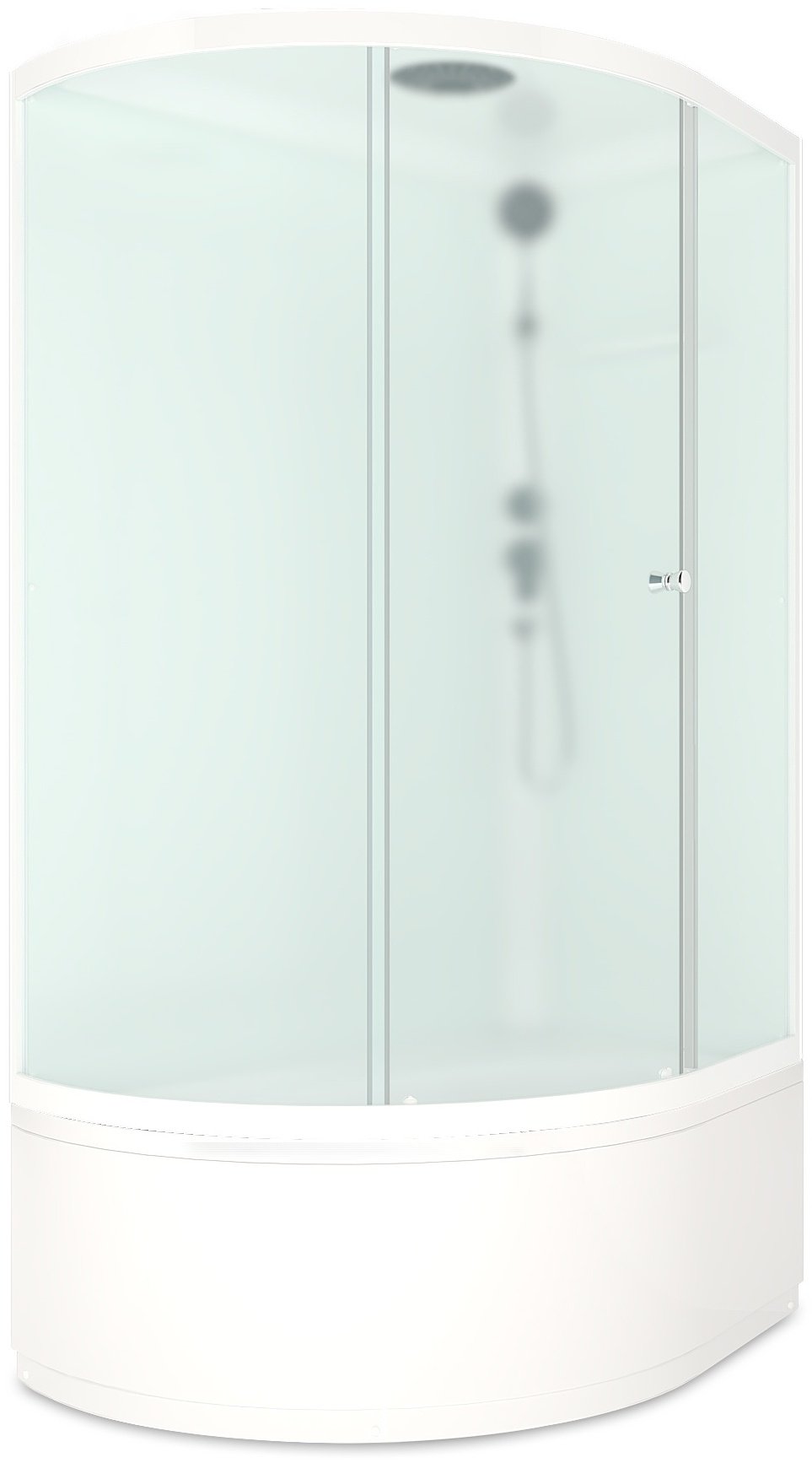 Душевая кабина KABINKA.KZ LUX HIGH WHITE (218х120 см), высокий поддон