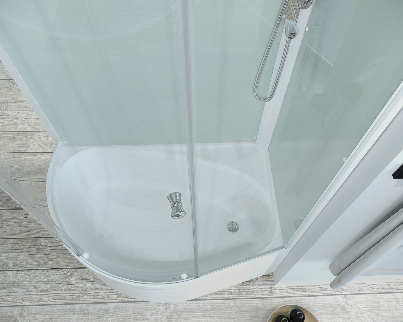 Душевая кабина KABINKA.KZ LUX HIGH WHITE (218х120 см), высокий поддон