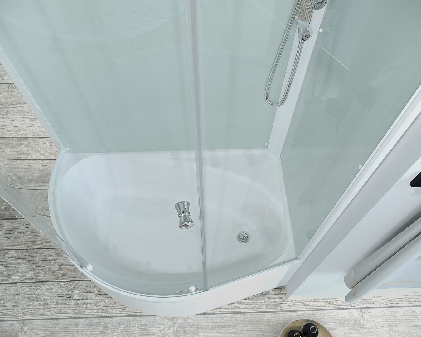 Душевая кабина KABINKA.KZ LUX HIGH WHITE (218х120 см), высокий поддон купить,NaN
