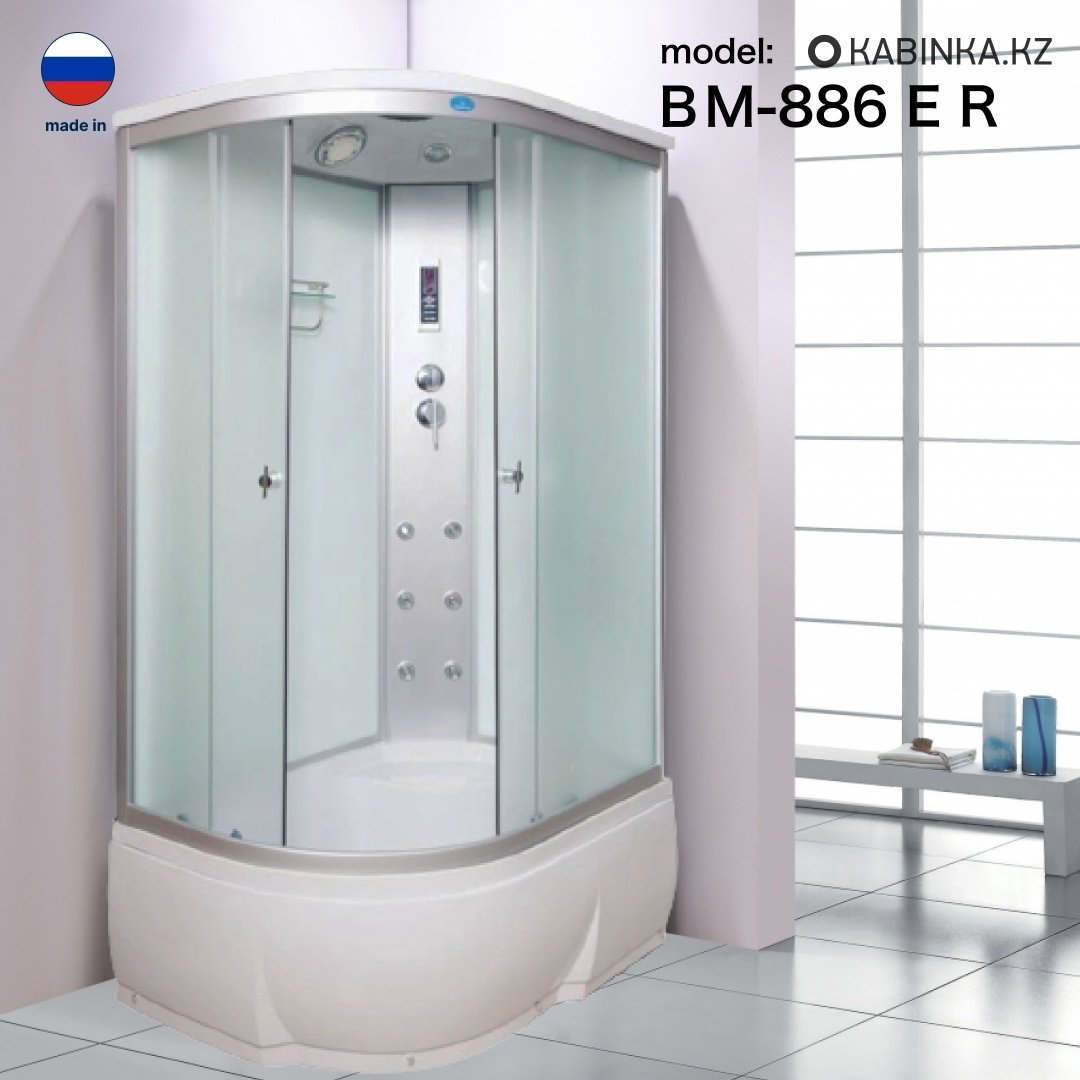Душевая кабина KABINKA.KZ ВМ-886 E R (215х120 см), высокий поддон купить,NaN