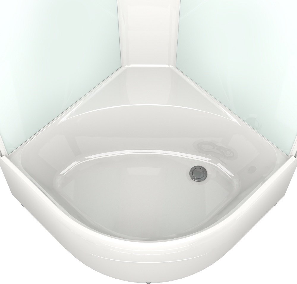 Душевая кабина KABINKA.KZ Delight Slim 88 80х80 см, высокий поддон, белая