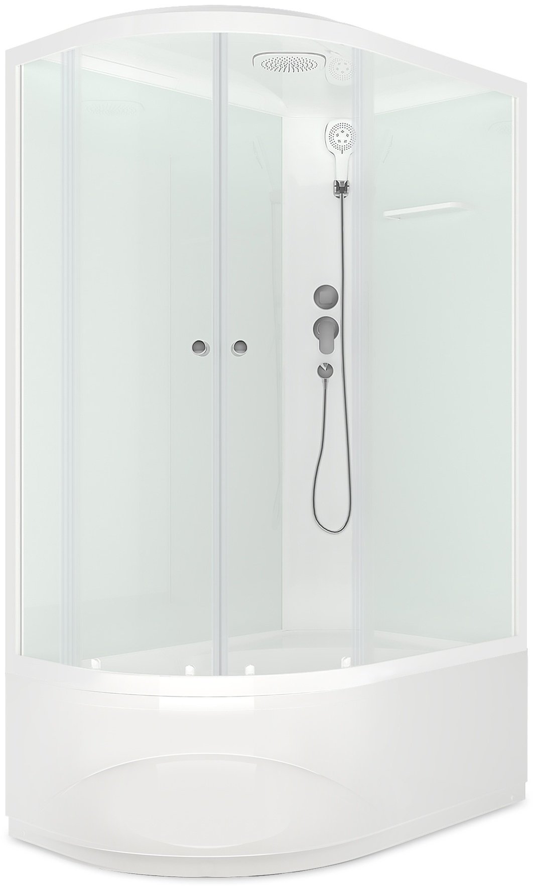 Душевая кабина KABINKA.KZ Delight Slim High (128 R) (218 см х 120 см), высокий поддон