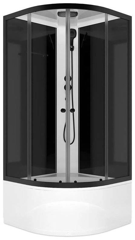 Душевая кабина KABINKA.KZ DS01DS99HBCl00.Gt-Black (218х90 см), высокий поддон купить,NaN