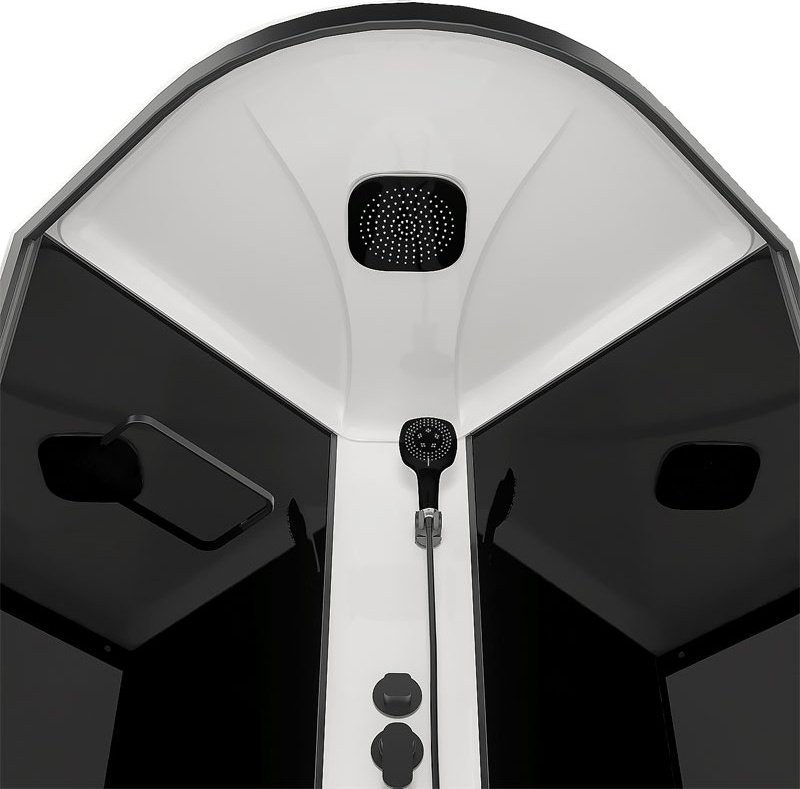 Душевая кабина KABINKA.KZ DS01DS99HBCl00.Gt-Black (218х90 см), высокий поддон купить,NaN