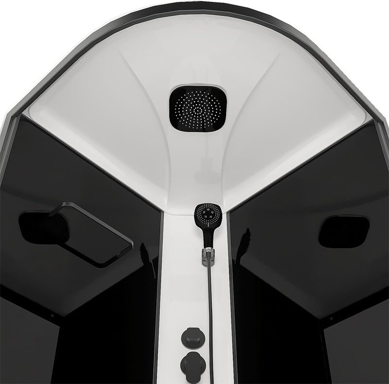 Душевая кабина KABINKA.KZ DS01DS99HBCl00.Gt-Black (218х90 см), высокий поддон купить,NaN