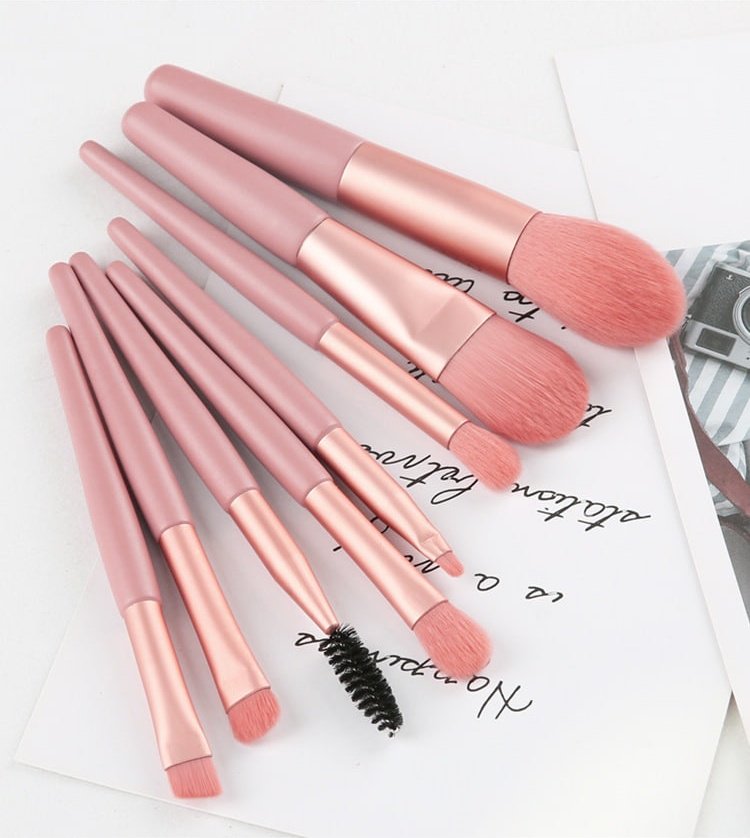 Lash Shop Набор кистей для макияжа 8 в1 ZIP-пакет Розовый розовый 8 купить,NaN