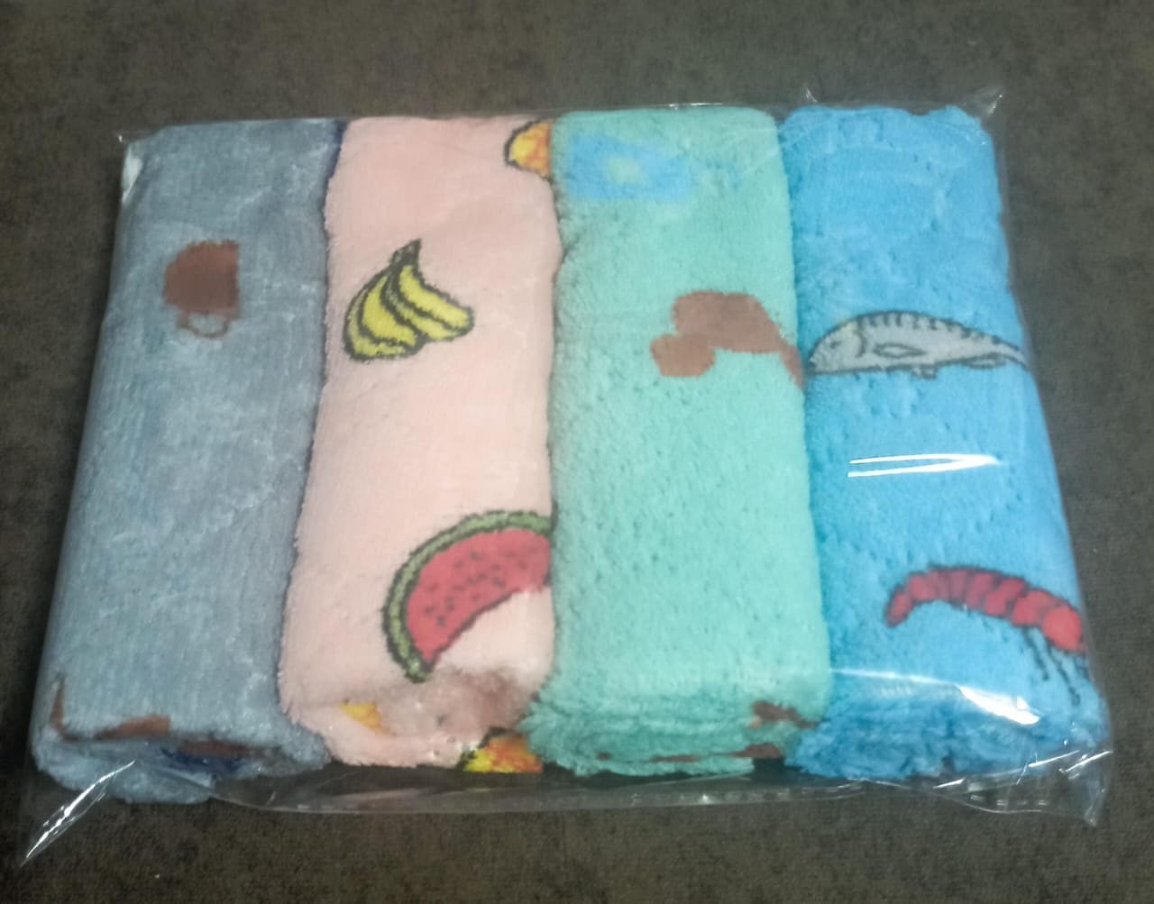 Набор полотенец F05 25x25 см 4 шт, микрофибра