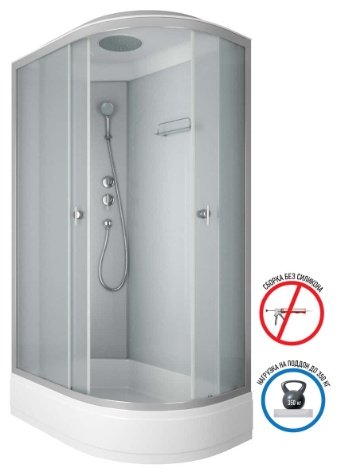 Душевая кабина Niagara Eco E120/80/26L/MT (215х120 см), средний поддон