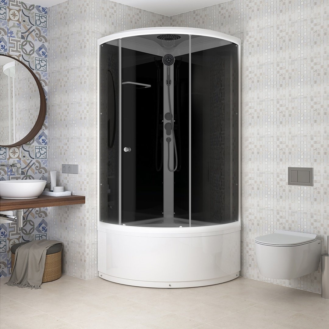 Душевая кабина Domani-Spa Simple high DS01Sm99HBT00 (218х90 см), высокий поддон