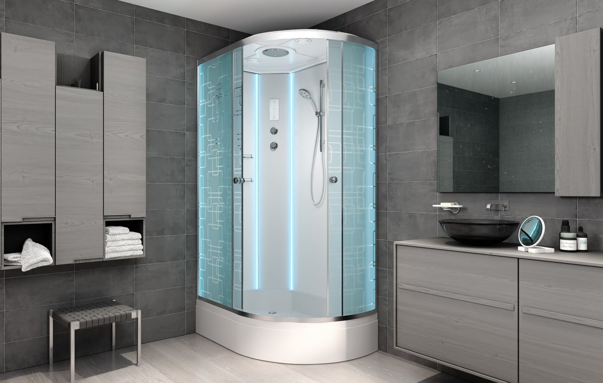 Душевая кабина KABINKA.KZ EM2712L LED (220х80 см), средний поддон купить,NaN