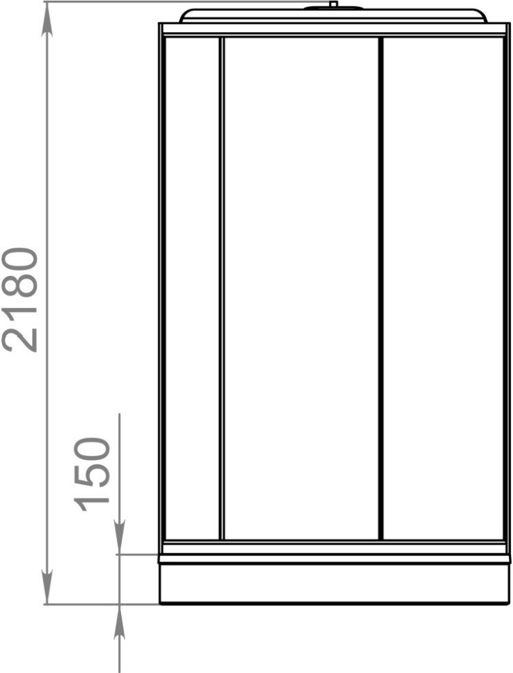 Душевая кабина KABINKA.KZ Simple v1.2 (218х90 см), низкий поддон