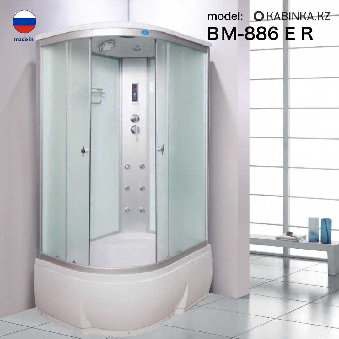 Душевая кабина KABINKA.KZ ВМ-886 E R (215х120 см), высокий поддон купить,NaN