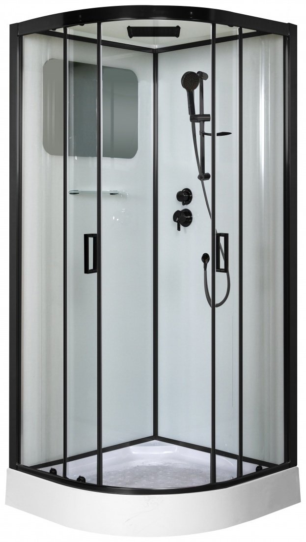 Душевая кабина Niagara NG-6901-01G BLACK (210 х 90 см), низкий поддон