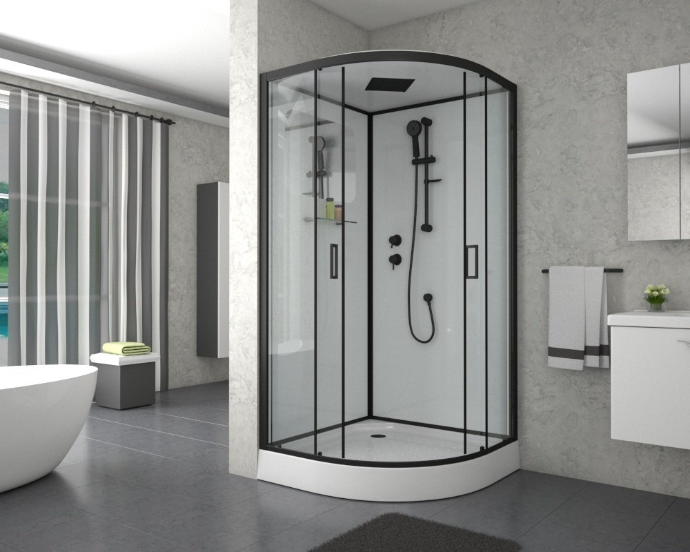 Душевая кабина Niagara NG-6901-01G BLACK (210 х 90 см), низкий поддон