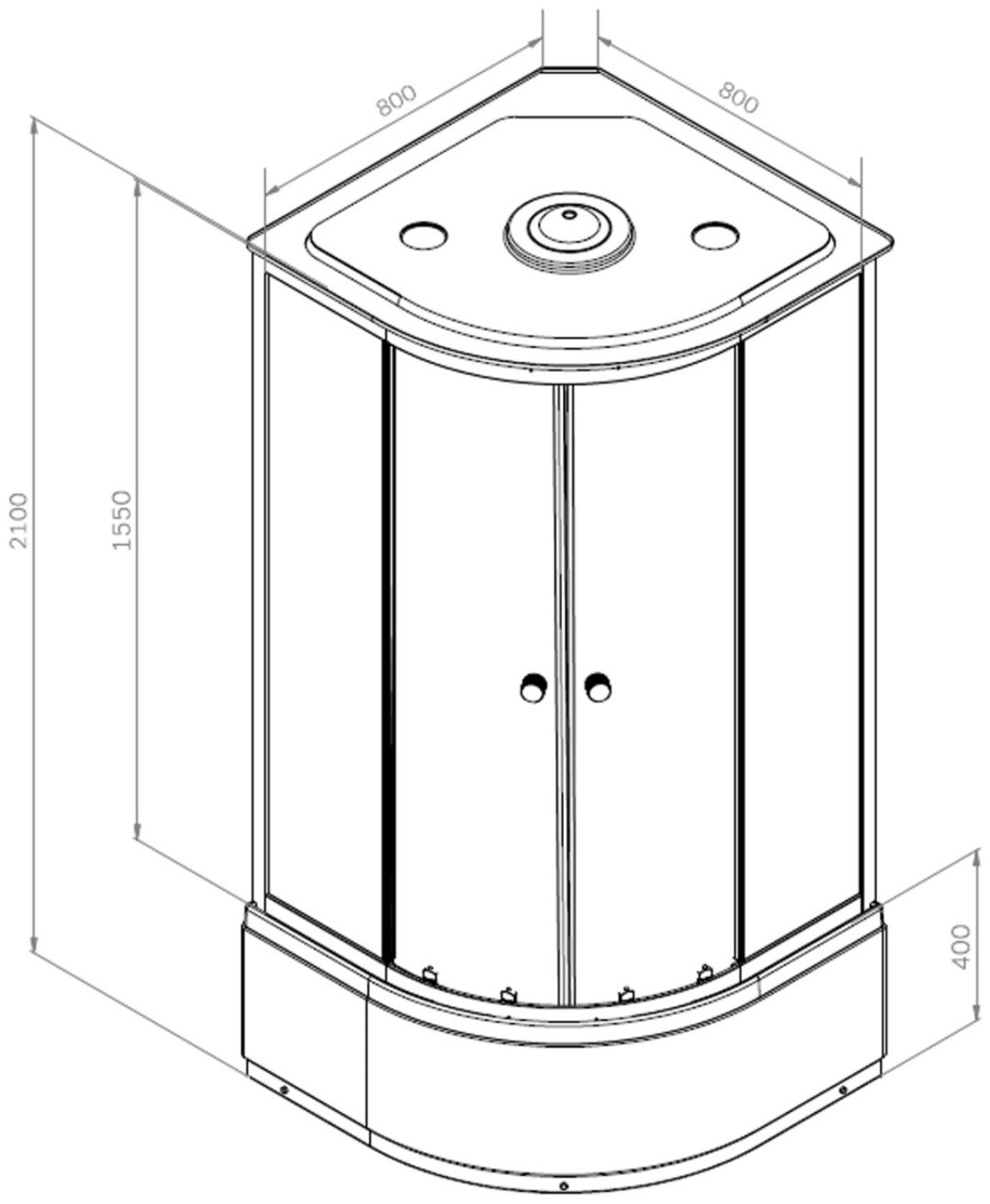 Душевая кабина Comfort СF5888E-А (210х80 см), высокий поддон купить,NaN