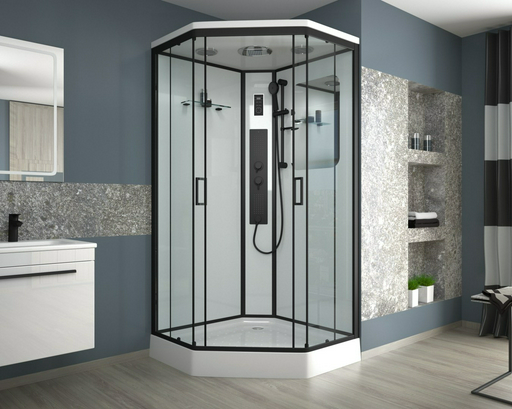 Душевая кабина Niagara NG-6901-01GD BLACK (220х90 см), низкий поддон