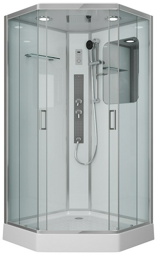 Душевая кабина Niagara NG-6002-01GD (220 см х 100 см), низкий поддон