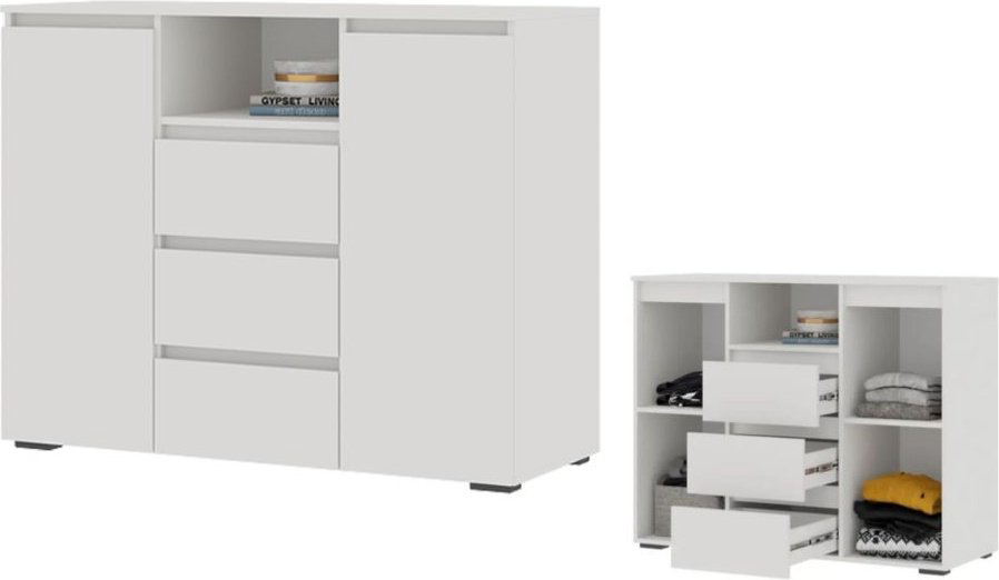 Комод DOMA HEL-120, 120x46x96 см, белый купить,NaN