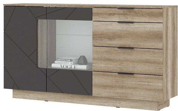 Комод DOMA DAL-170.4, 170.40x40x94 см, темно-серый, светло-коричневый купить,NaN