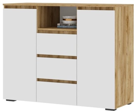 Комод DOMA HEL-120, 120x45x96 см, белый, светло-коричневый купить,NaN