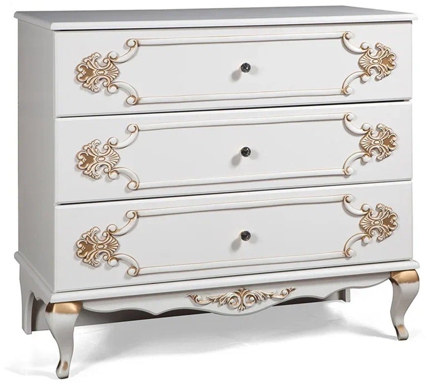 Комод DOMA Розалия, 95.50x47.50x83.5 см, белый, золотой купить,NaN