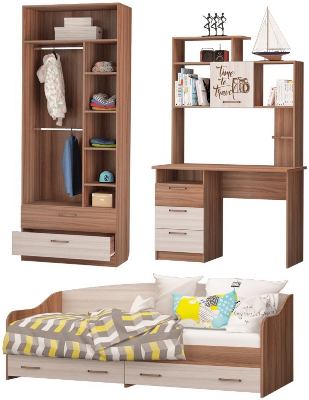 Комплект DOMA VOYJ-3 29559252 бежевый, коричневый купить,NaN