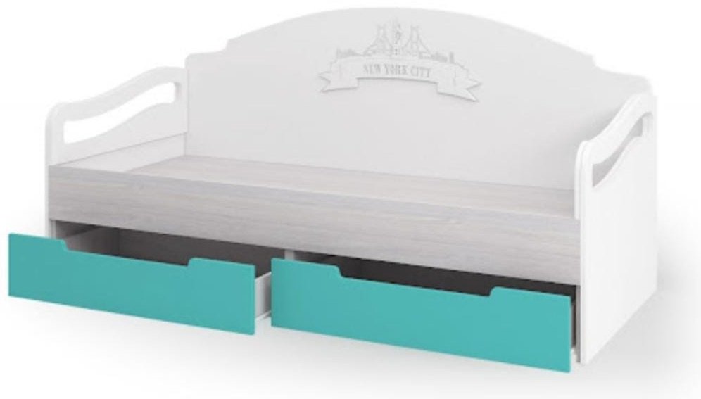 Детская кровать DOMA MIA-S 4515616, белый, бирюзовый купить,NaN