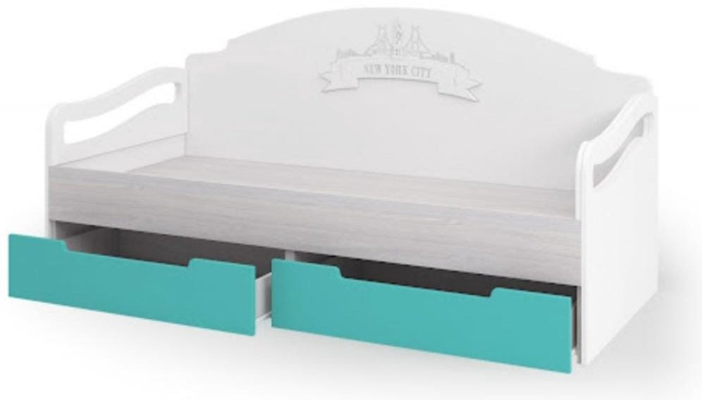 Детская кровать DOMA MIA-S 4515616, белый, бирюзовый купить,NaN