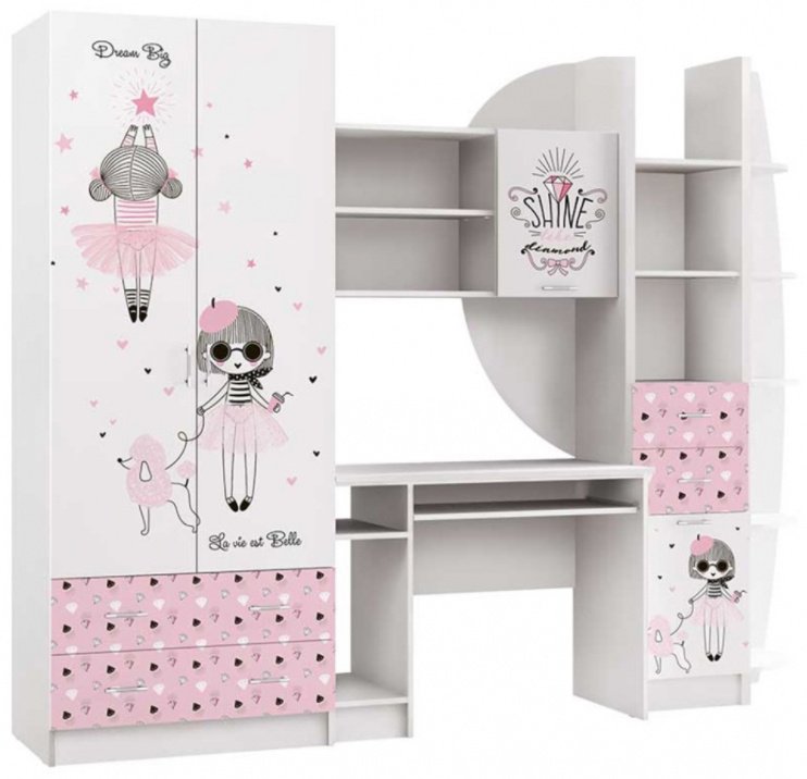 Комплект DOMA JUNIOR MALVINA 2561561 белый, розовый купить,NaN