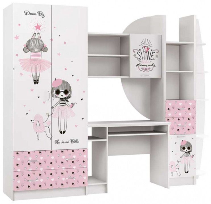 Комплект DOMA JUNIOR MALVINA 2561561 белый, розовый купить,NaN