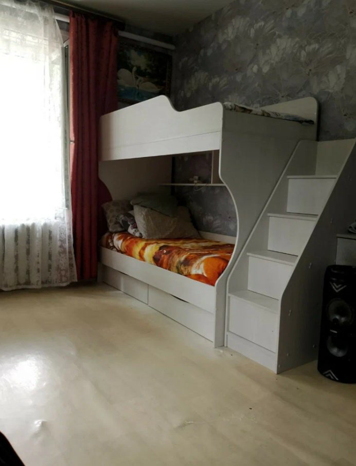 Двухъярусная кровать DOMA 547658848, 80x180 см, светло серый, белый купить,NaN