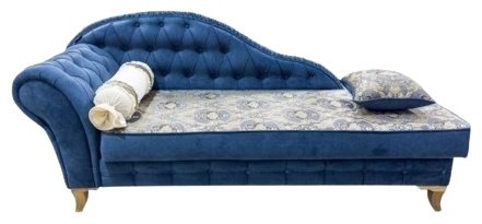 Диван Elegant Sultan, 214х77 см, обивка велюр, синий купить,NaN