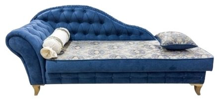 Диван Elegant Sultan, 214х77 см, обивка велюр, синий купить,NaN