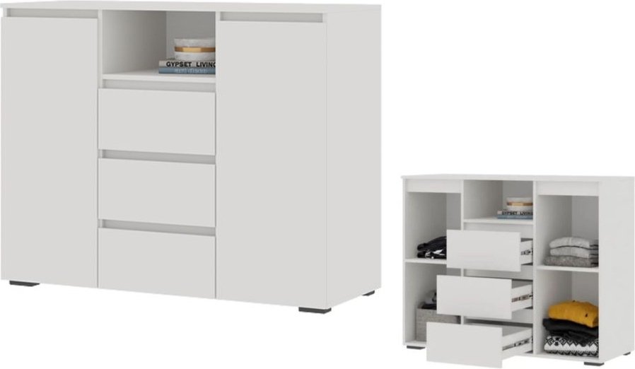 Комод DOMA HH-120, 120x46x96 см, белый купить,NaN