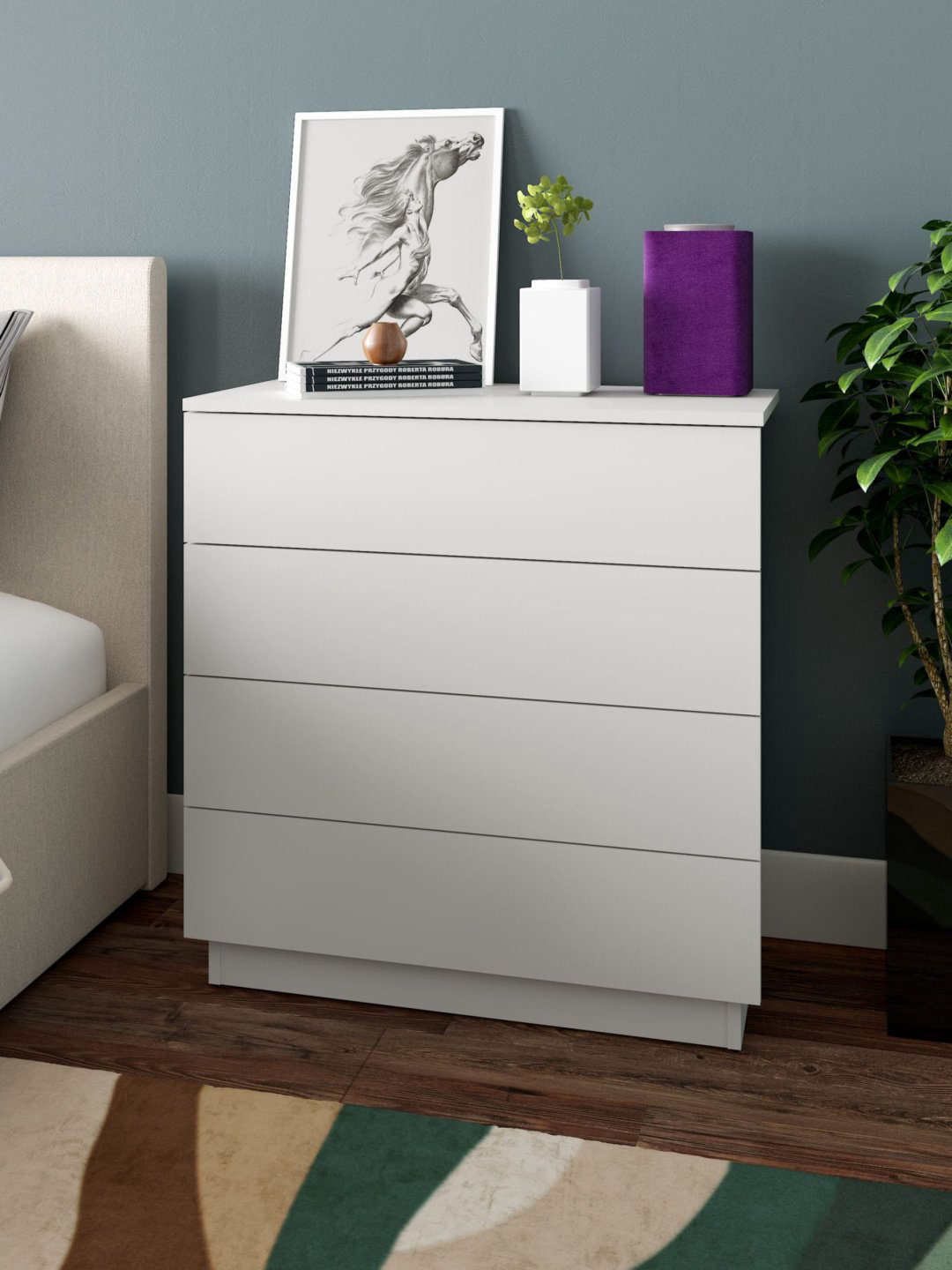 Комод DOMA Huston 2, 75x34x77.7 см, белый купить,NaN