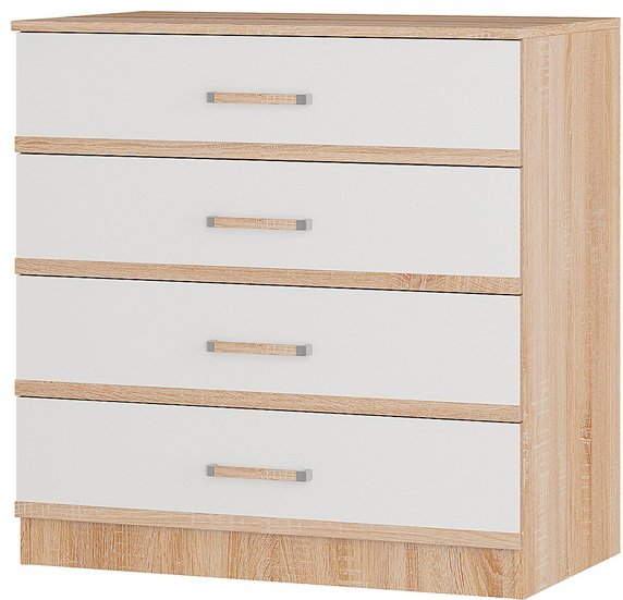 Комод DOMA Sakara 4D, 85x50x86.6 см, белый, бежевый купить,NaN
