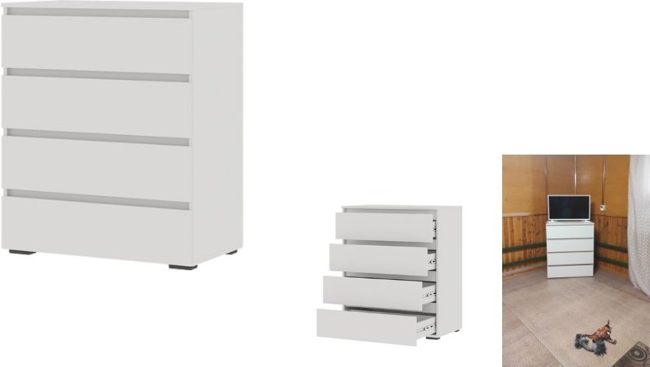 Комод DOMA HEL-83, 89x46x96 см, белый купить,NaN