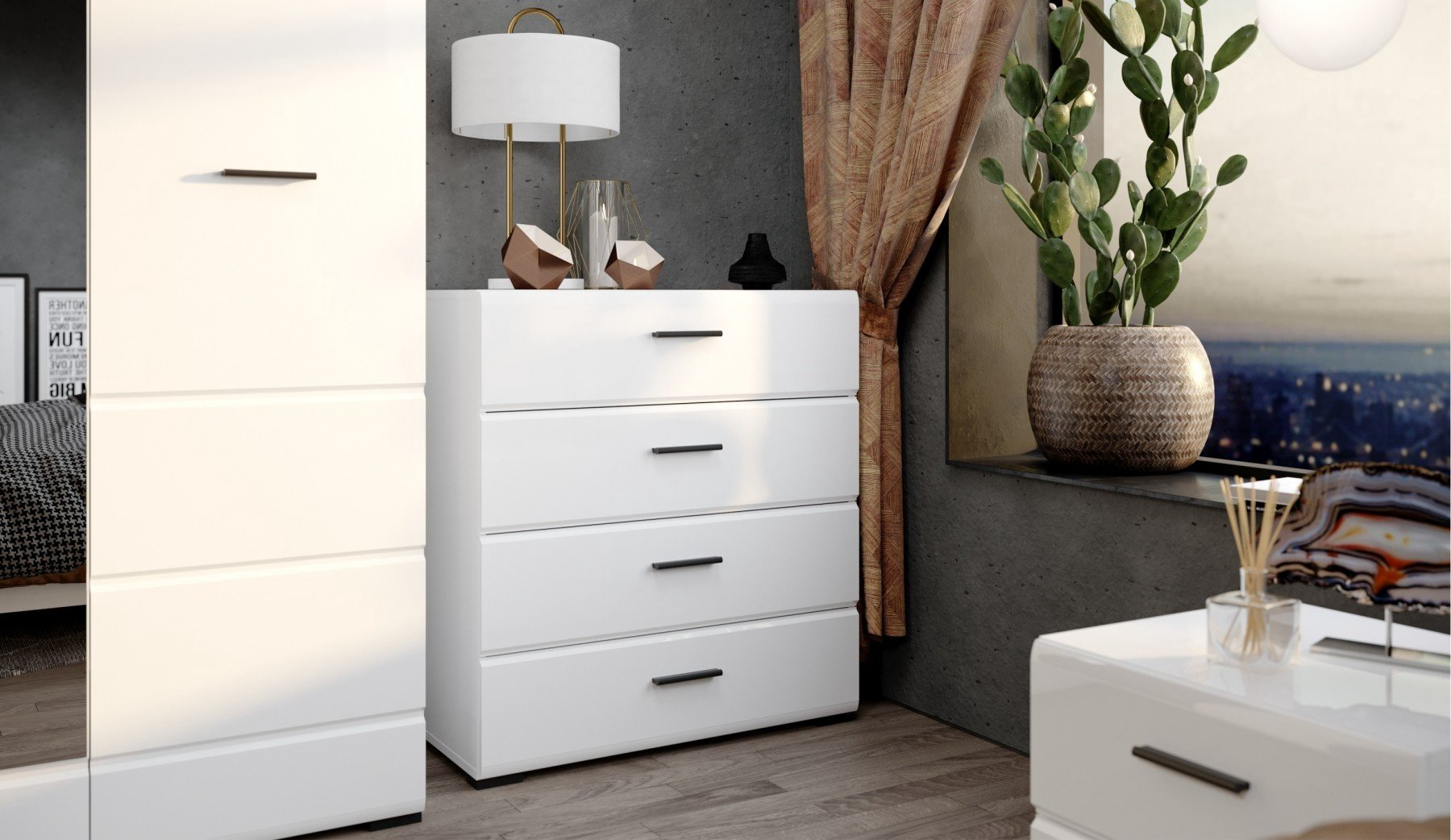 Комод DOMA Yorks, 80.20x44.60x86.2 см, белый купить,NaN