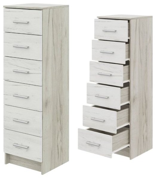 Комод DOMA GR-40, 40x40x134 см, светло серый, светло-коричневый купить,NaN