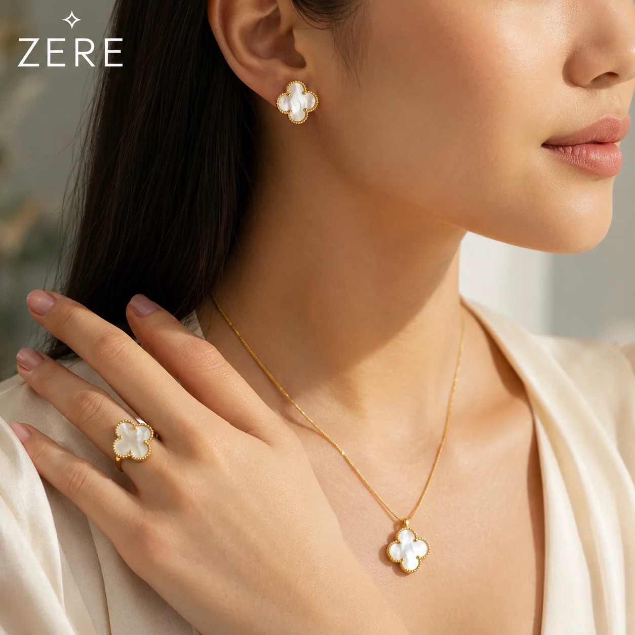 Комплект Zere серьги кольцо кулон цепочка с перламутром 11.44г 18.5р - ForteMarket Комплект Zere серьги кольцо кулон цепочка с перламутром 11.44г 18.5р купить,910700