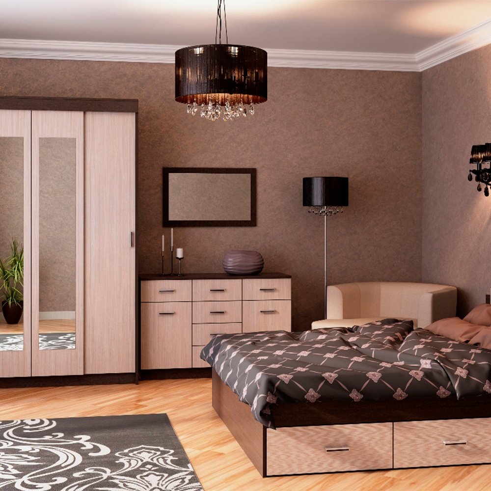 Комод DOMA София, 120x43.50x82 см, черный, бежевый купить,NaN