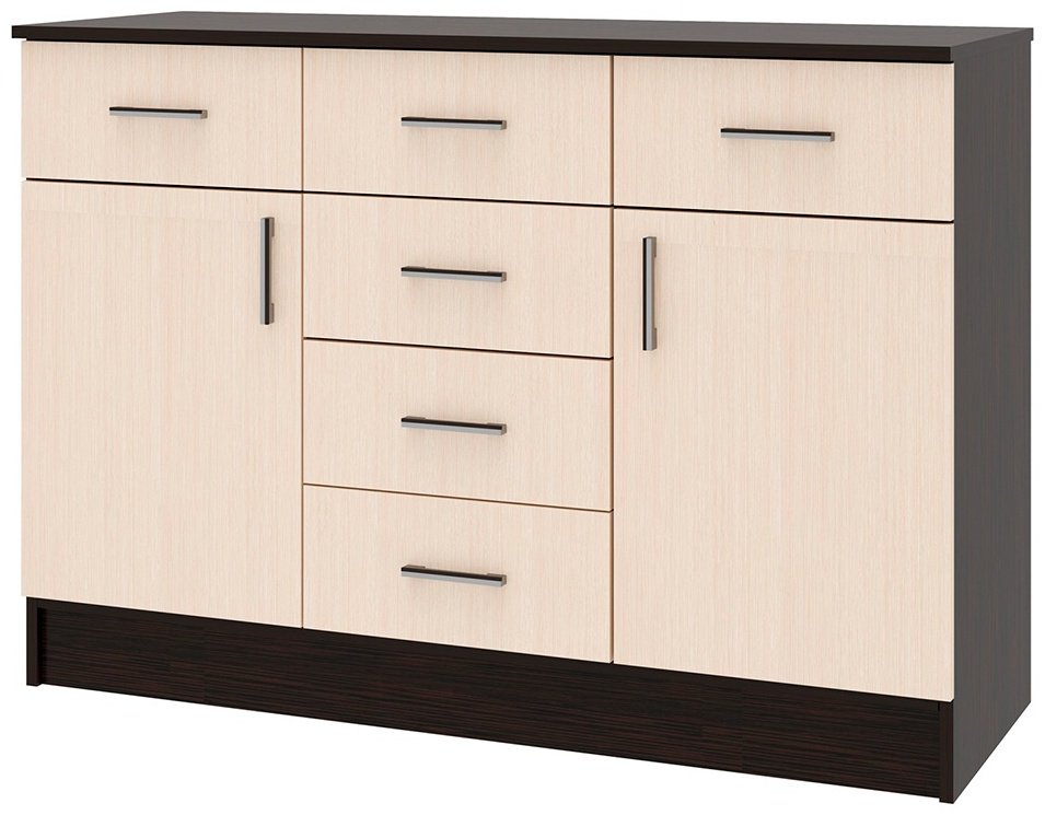 Комод DOMA София, 120x43.50x82 см, черный, бежевый купить,NaN
