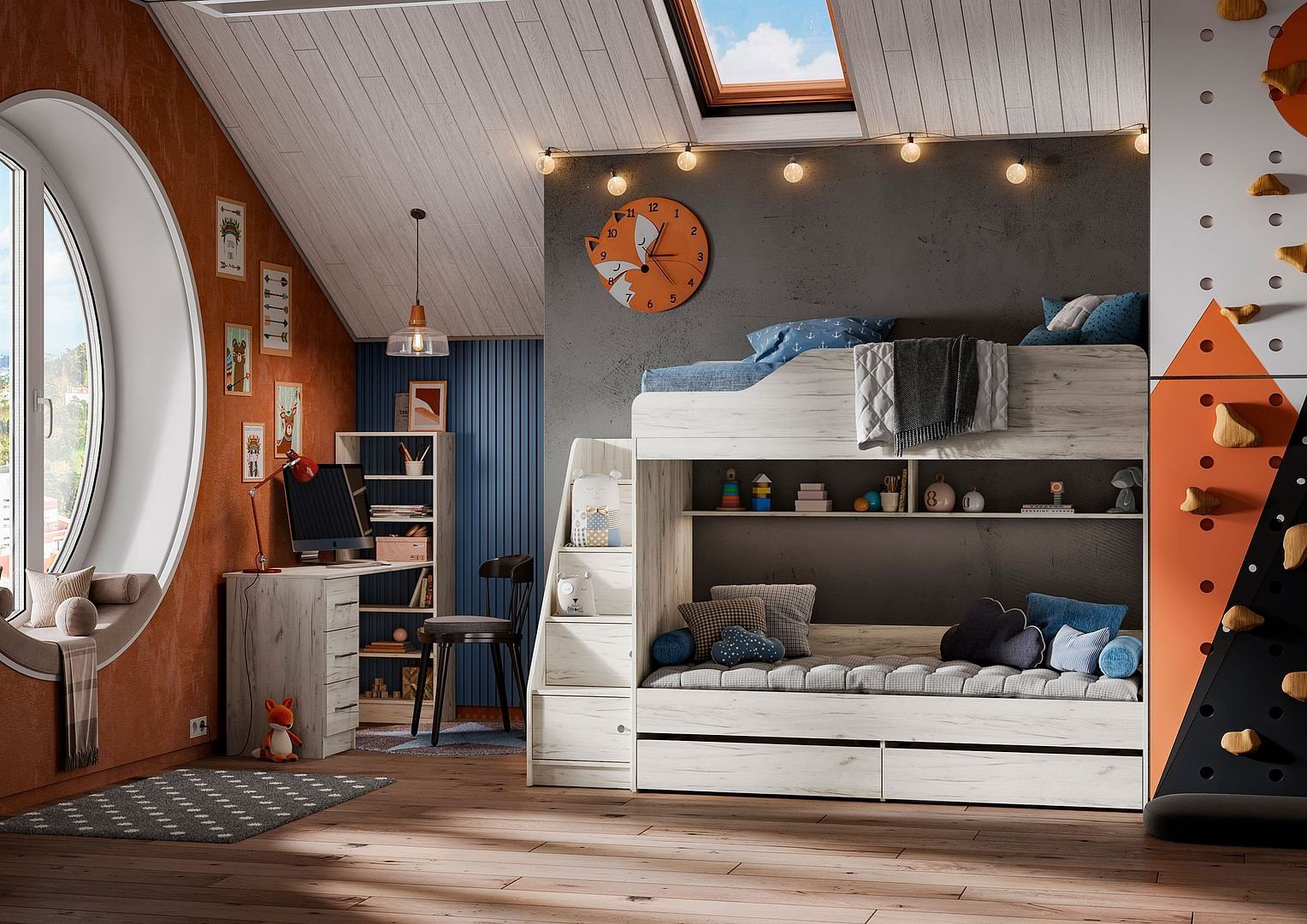 Двухъярусная кровать DOMA 991042852, 80x180 см, бежевый купить,NaN