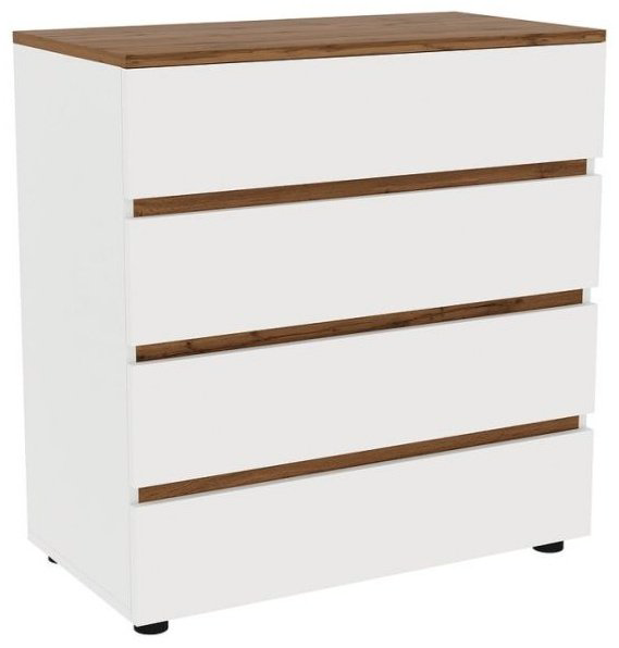 Комод DOMA Лотос, 80x42x85.5 см, белый, коричневый купить,NaN