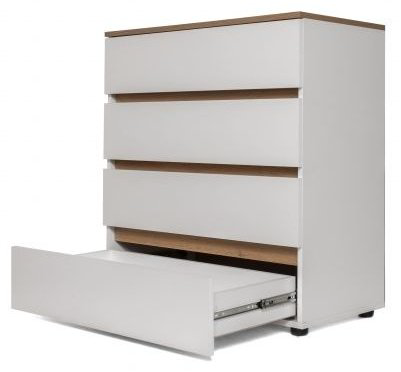 Комод DOMA Лотос, 80x42x85.5 см, белый, коричневый купить,NaN