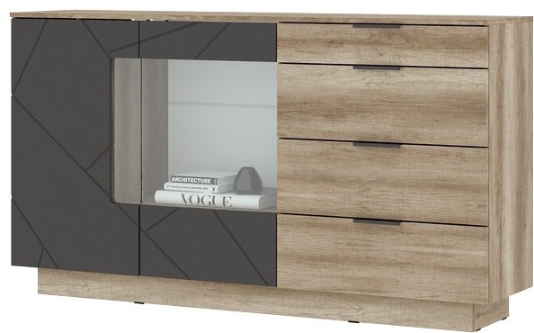 Комод DOMA DALAS-B, 170.40x40.20x94.6 см, серый, светло-коричневый купить,NaN