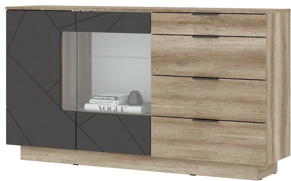 Комод DOMA DALAS-B, 170.40x40.20x94.6 см, серый, светло-коричневый купить,NaN