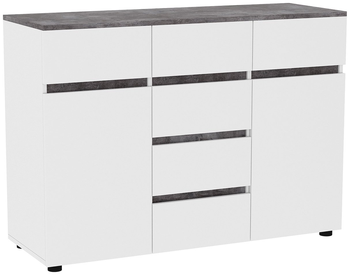 Комод Ереке Мебель Lotos, 120x42x86 см, белый купить,NaN