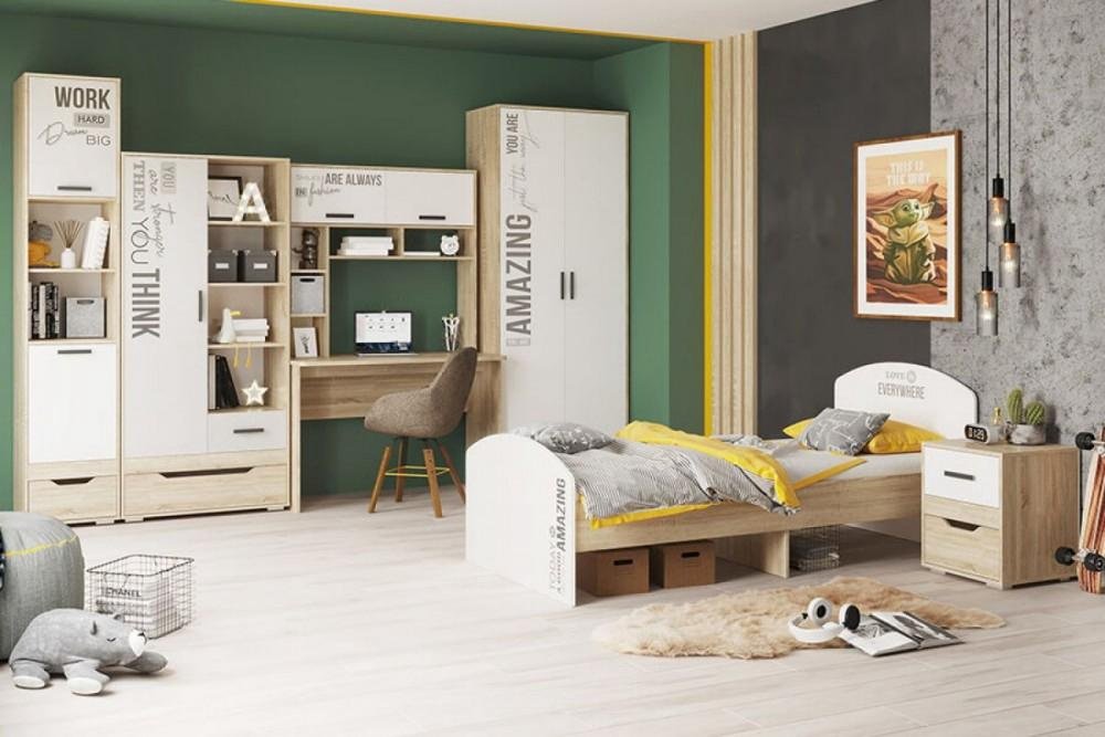 Детская кровать DOMA JUNIOR-3, белый, бежевый